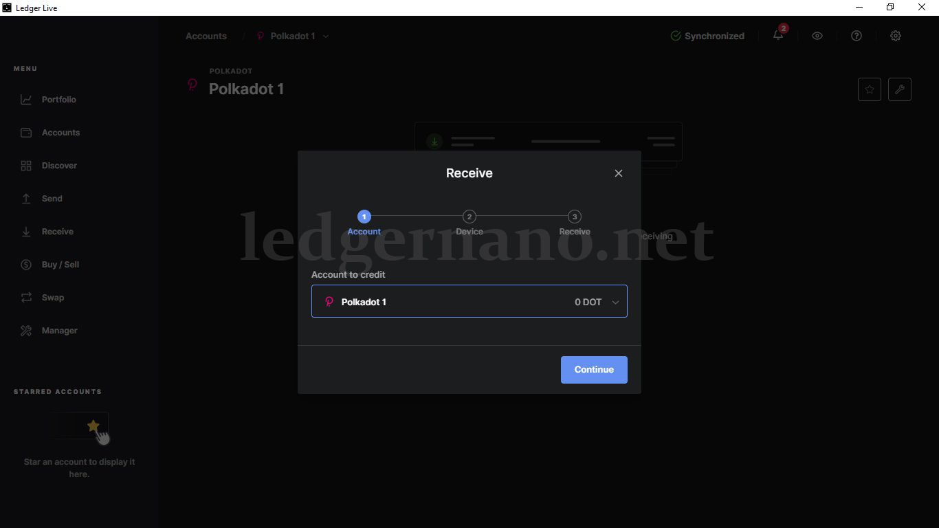 آموزش انتقال ارز پولکادات ( Polkadot ) به کیف پول لجر 8 dot8