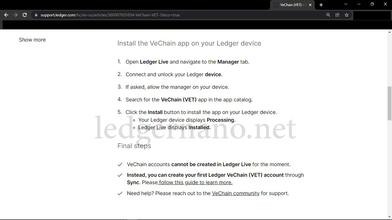 آموزش انتقال ارز وی چین ( VeChain ) به کیف پول لجر 4 vechain4