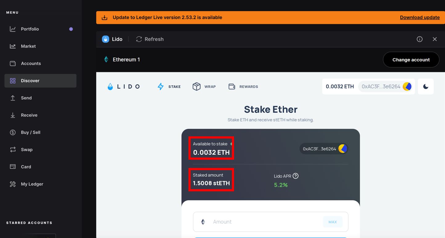 stake eth ledger 06