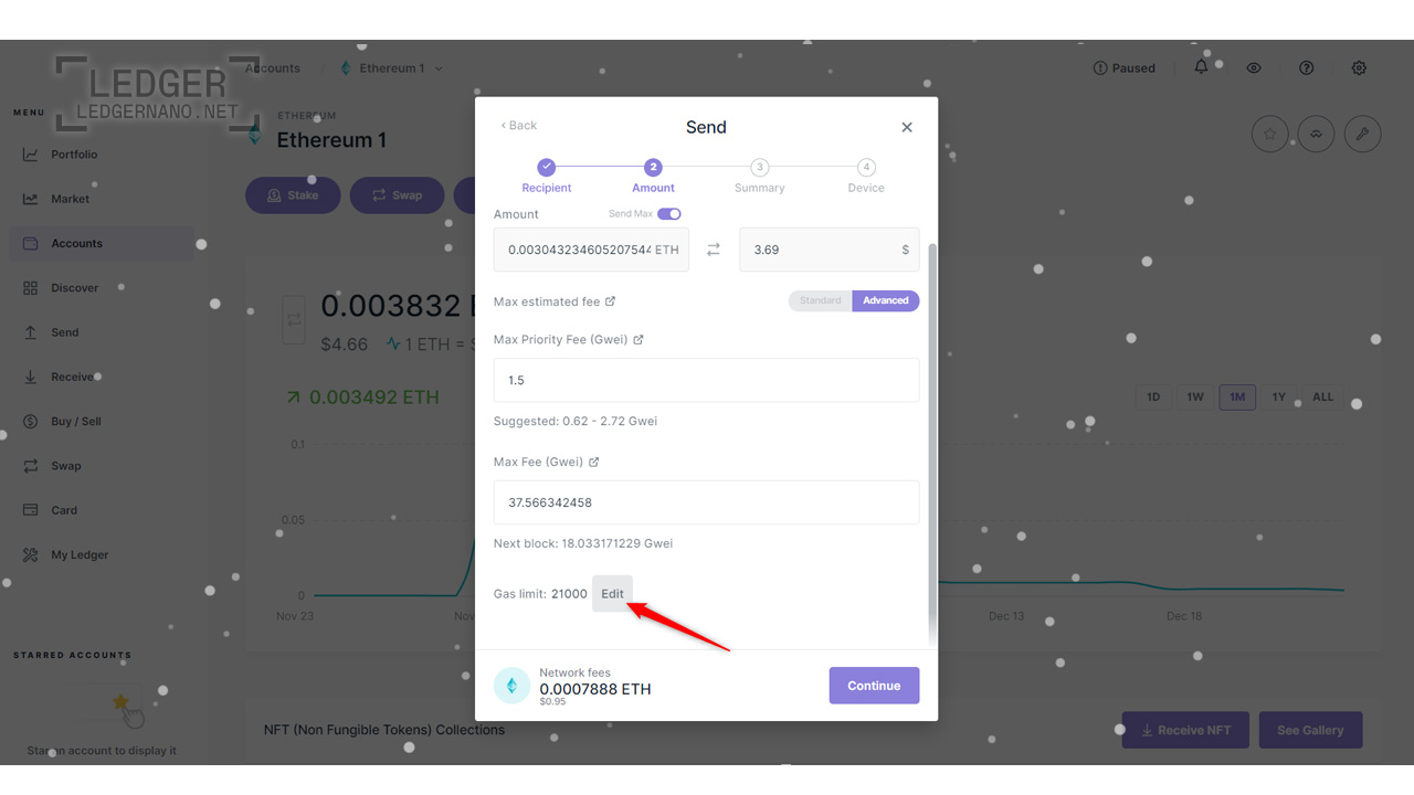ارسال تراکنش اتریوم با تنظیمات دلخواه، از طریق لجر لایو 4 ledgernano post template 2 3
