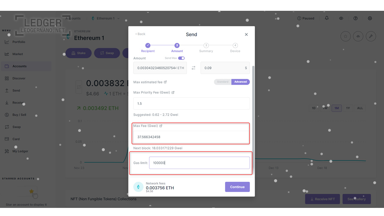 ارسال تراکنش اتریوم با تنظیمات دلخواه، از طریق لجر لایو 5 ledgernano post template 3 3