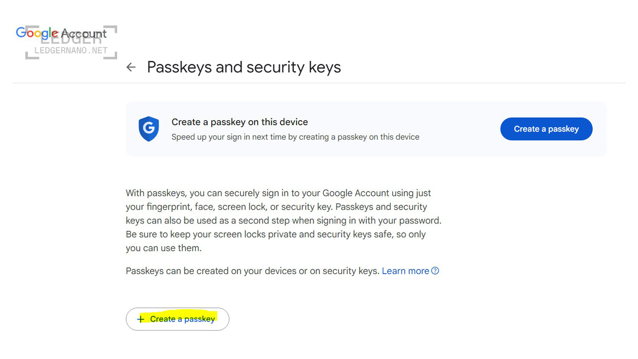برنامه کلید امنیتی لجر - Security Key 6 ledger6