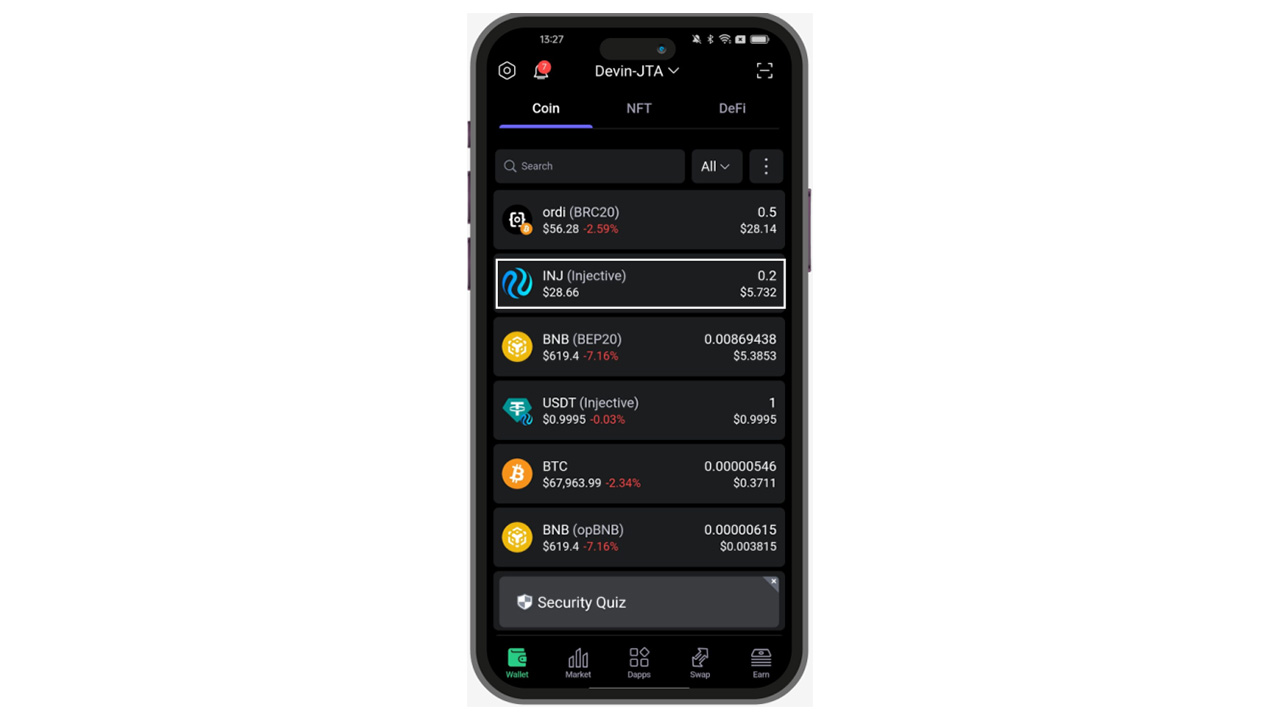 آموزش دریافت ارز دیجیتال در کیف پول سیف پل SafePal X1 3 لیست دارایی های اضافه شده به کیف پول