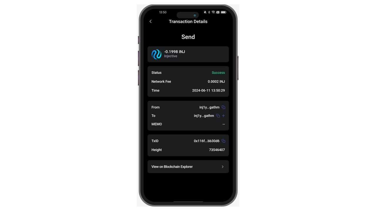 تراکنش موفق در کیف پول سیف پل X1