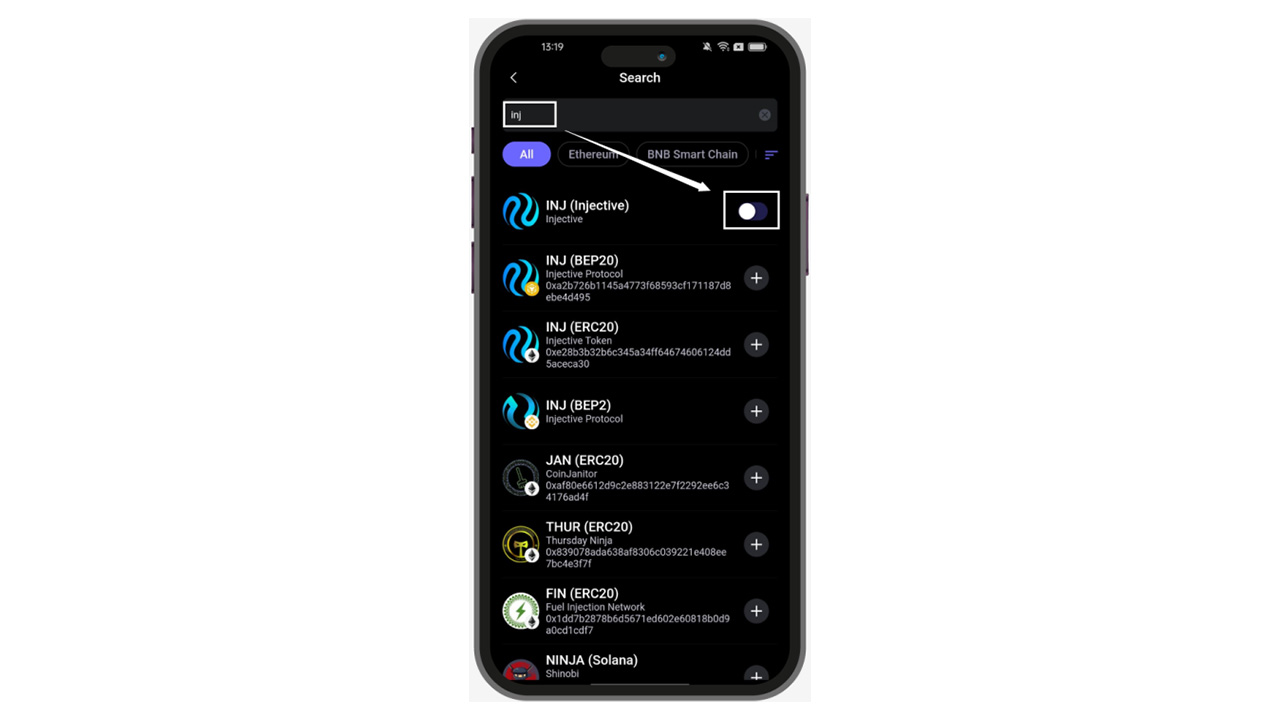 اضافه کردن ارز دیجیتال جدید به لیست کیف پول سیف پل X1