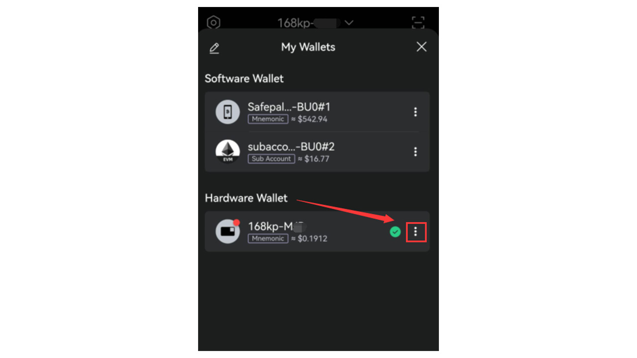 آموزش ساخت ساباکانت (Sub-Account) در کیف پول سیف پل 3 ورود به تنظیمات پیشرفته کیف پول SafePal